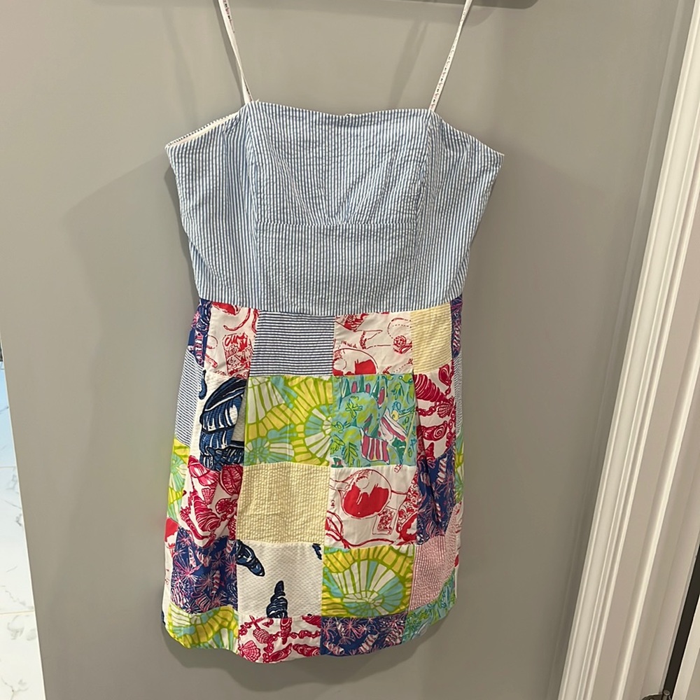 Lilly Pulitzer Seersucker Patchwork Dress